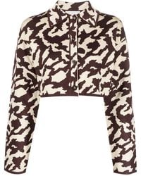 Nanushka - Animal-Print Cropped Jacket - Lyst