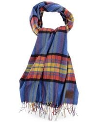 DSquared² - Tartan-Check Fringed-Trim Scarf - Lyst