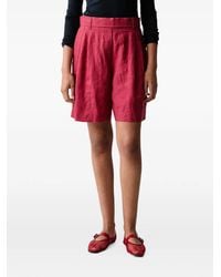 Benetton - Pleated Elasticated-Waist Shorts - Lyst
