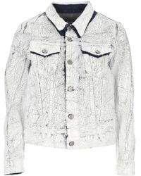 MM6 by Maison Margiela - Coated-Finish Denim Jacket - Lyst
