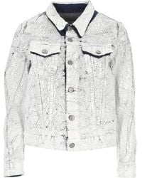 MM6 by Maison Martin Margiela - Coated-finish denim jacket - Lyst