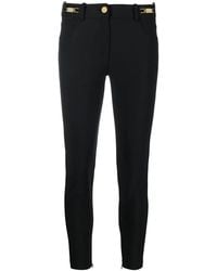 Elisabetta Franchi - Cropped Skinny-Cut Trousers - Lyst