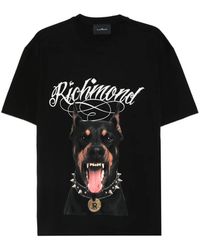 John Richmond - Graphic-Print T-Shirt - Lyst