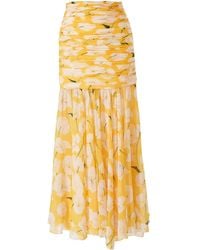Carolina Herrera - Gonna Midi A Fiori - Lyst