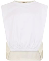 Herno - Top A Paneles Con Cuello Redondo - Lyst