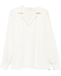 MARSĒM - Pleated Bishop-Sleeve Blouse - Lyst