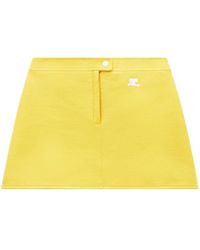 Courreges - Courregès Percju001Vy0014 Vinyl Mini Skirt - Lyst