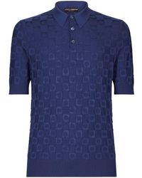 Dolce & Gabbana - Polo With Jacquard Effect - Lyst
