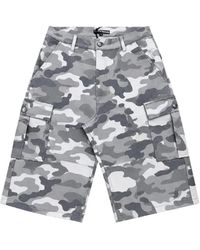 Triple Sevens - Short En Cuir À Imprimé Camouflage - Lyst