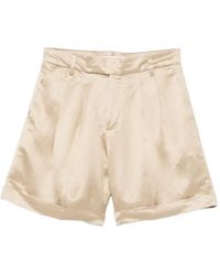 Briglia 1949 - Isabellew Pleated Cuffed Shorts - Lyst
