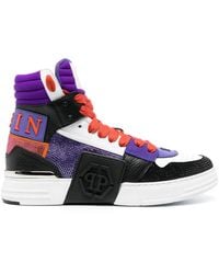 Philipp Plein - Phantom Skull & Bones Hi-Top Sneakers - Lyst