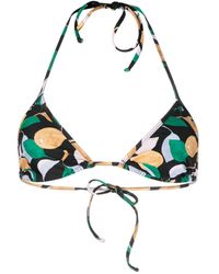 La DoubleJ - Orchard-print Triangle Bikini Top - Lyst