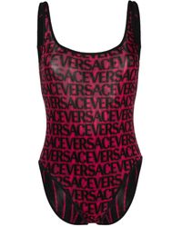 Versace - Logo One-piece Swimsuit - Lyst