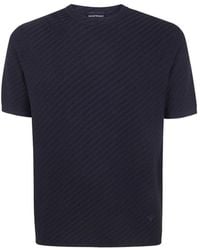 Emporio Armani - Textured T-Shirt - Lyst