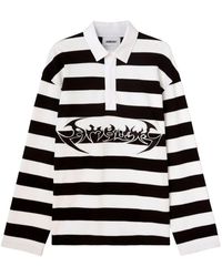 Ambush - Striped Cotton Polo Shirt - Lyst