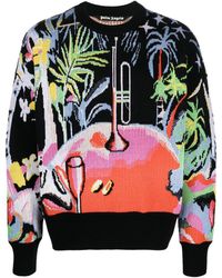 Palm Angels - Pullover aus Oil on Canvas-Jacquard - Lyst
