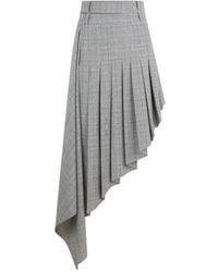 Monse - Asymmetric Pleated Midi Skirt - Lyst