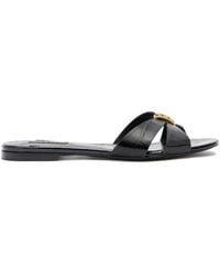 Roberto Cavalli - Cross-Strap Jewel-Embellished Flat Sandals - Lyst