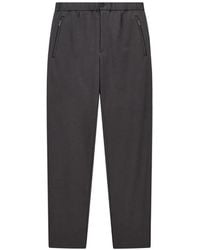Emporio Armani - Elasticated-Waistband Straight-Leg Trousers - Lyst