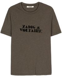 Zadig & Voltaire - Tommy Flocked-logo T-shirt - Lyst