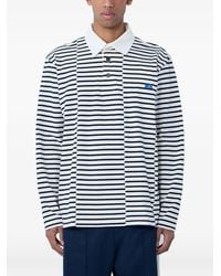 Wales Bonner - Striped Long-Sleeve Polo Shirt - Lyst