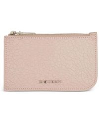McQueen - Cracked-Leather Zip-Around Wallet - Lyst