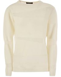 Fabiana Filippi - Diagonal-Insert Long-Sleeves Sweater - Lyst