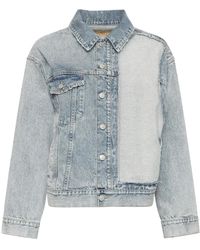 MM6 by Maison Martin Margiela - Distressed-Effect Denim Jacket - Lyst