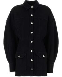 The Attico - Buttoned Cotton Mini Dress - Lyst