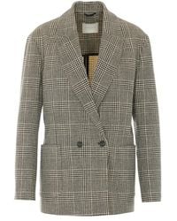 Circolo 1901 - Check Motif Double-Breasted Jacket - Lyst