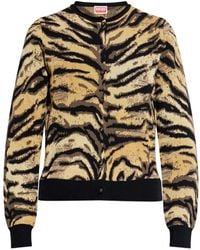 KENZO - Cardigan Boutonné À Motif Tigre - Lyst