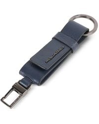 Piquadro - Leather Carabiner Keyring - Lyst