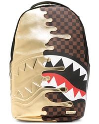 Sprayground - Shark Mouth Checkered Backpack - Lyst
