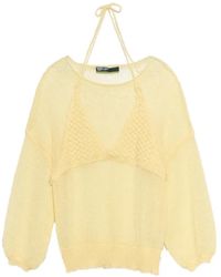 Bimba Y Lola - Light Mohair Sweater With Overlay Top - Lyst
