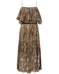 Into The East - Ruffled-Overlay Tiered Maxi Dress - Lyst