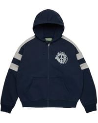 DENIM TEARS - Denim U Paneled Zip-Up Hoodie - Lyst