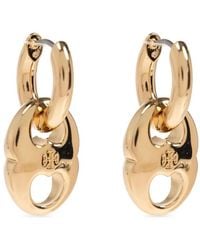 Tory Burch - Earrings With Engraved Logo - Lyst