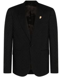 Gucci - Monogram Broach Jacket - Lyst