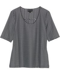 Emporio Armani - Gestreiftes T-Shirt - Lyst