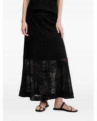 DKNY - Mesh Logo-Waistband Maxi Skirt - Lyst