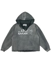 Satoshi Nakamoto - Distressed V-Cut Hoodie - Lyst