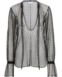 Nina Ricci - Gerüschtes Top mit Polka Dots - Lyst