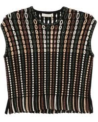 Ulla Johnson - Crochet-Knit Peplum Top - Lyst