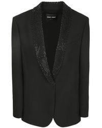 Giorgio Armani - Bead-Embellished Shawl-Lapel Blazer - Lyst
