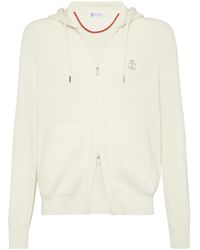 Brunello Cucinelli - Cotton English Rib Hoodie - Lyst