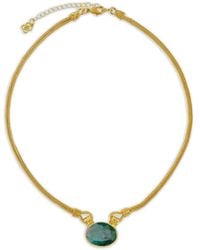Ottoman Hands - Daphne Emerald Chain Necklace - Lyst