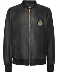 Billionaire - Bomberjacke Aus Leder - Lyst