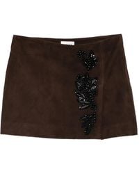 P.A.R.O.S.H. - ビーズ スエード ミニスカート - Lyst