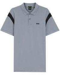 BOSS - Paddy Contrast-Panel Polo Shirt - Lyst