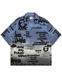 Aape By A Bathing Ape - Aapeunvs Graffiti-Print Shirt - Lyst